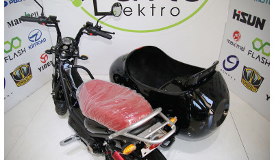 Arabalı elektrik motosiklet “Barbie-3” (üçyerli)